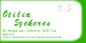 otilia szekeres business card